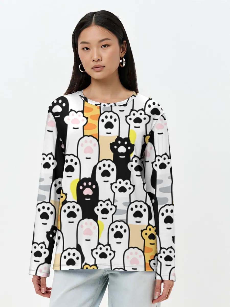 Women's long sleeve shirt. Cotton