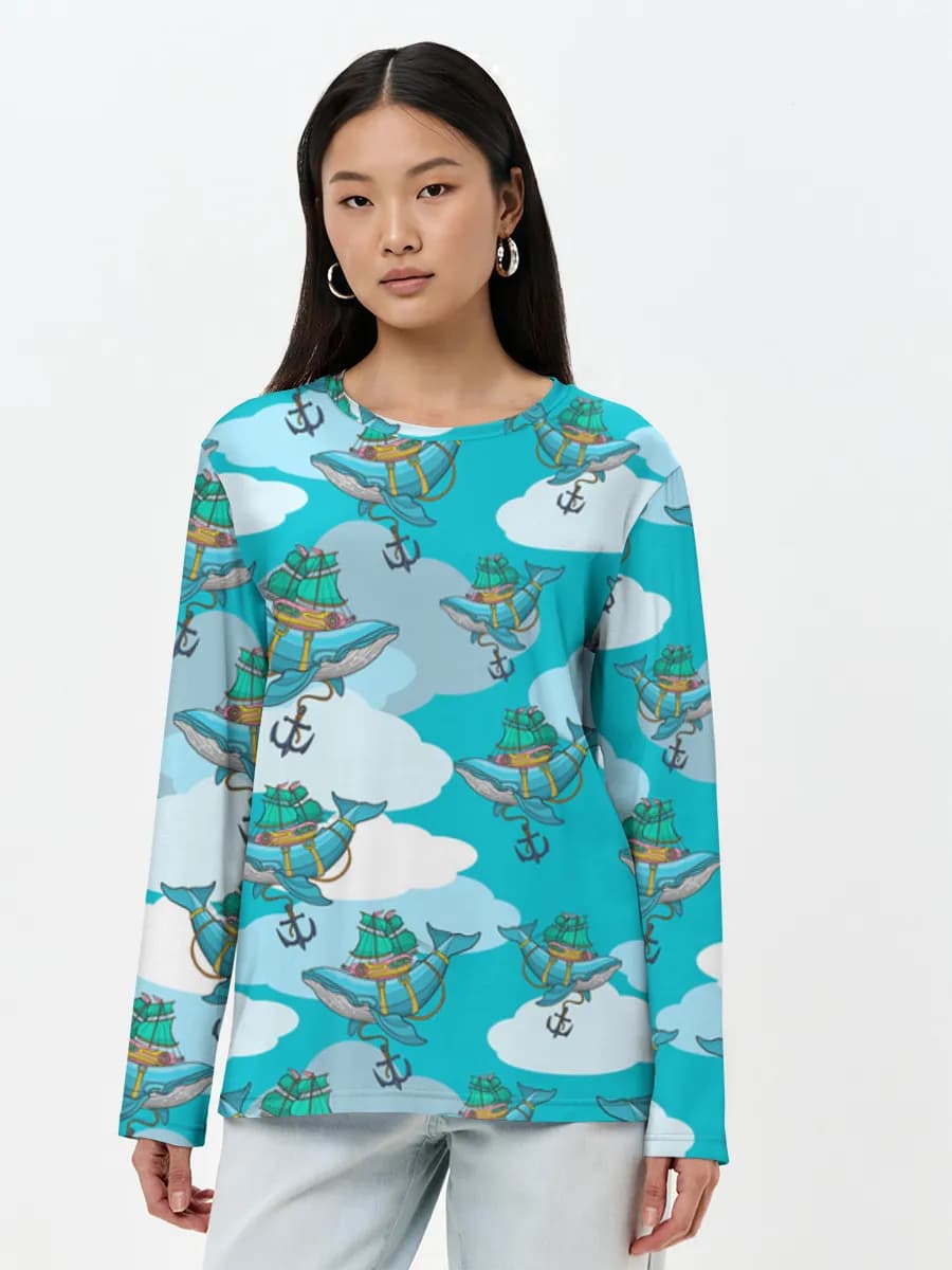 Women's long sleeve shirt. Cotton