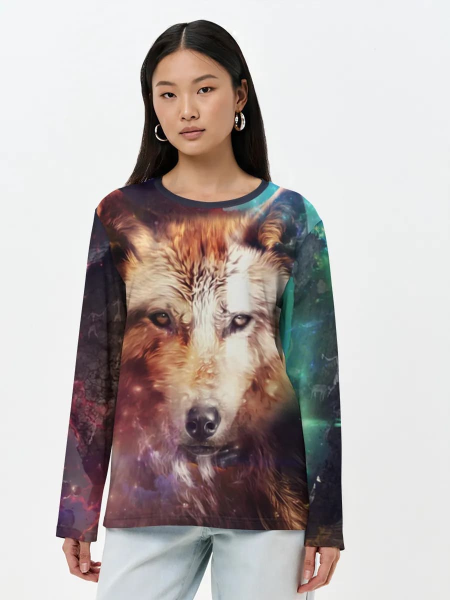 Women's long sleeve shirt. Cotton