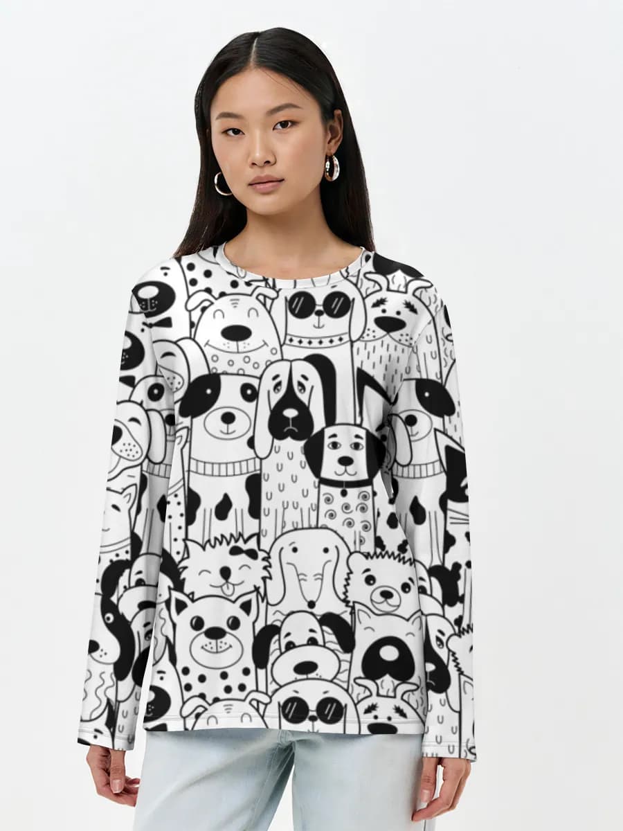 Women's long sleeve shirt. Cotton