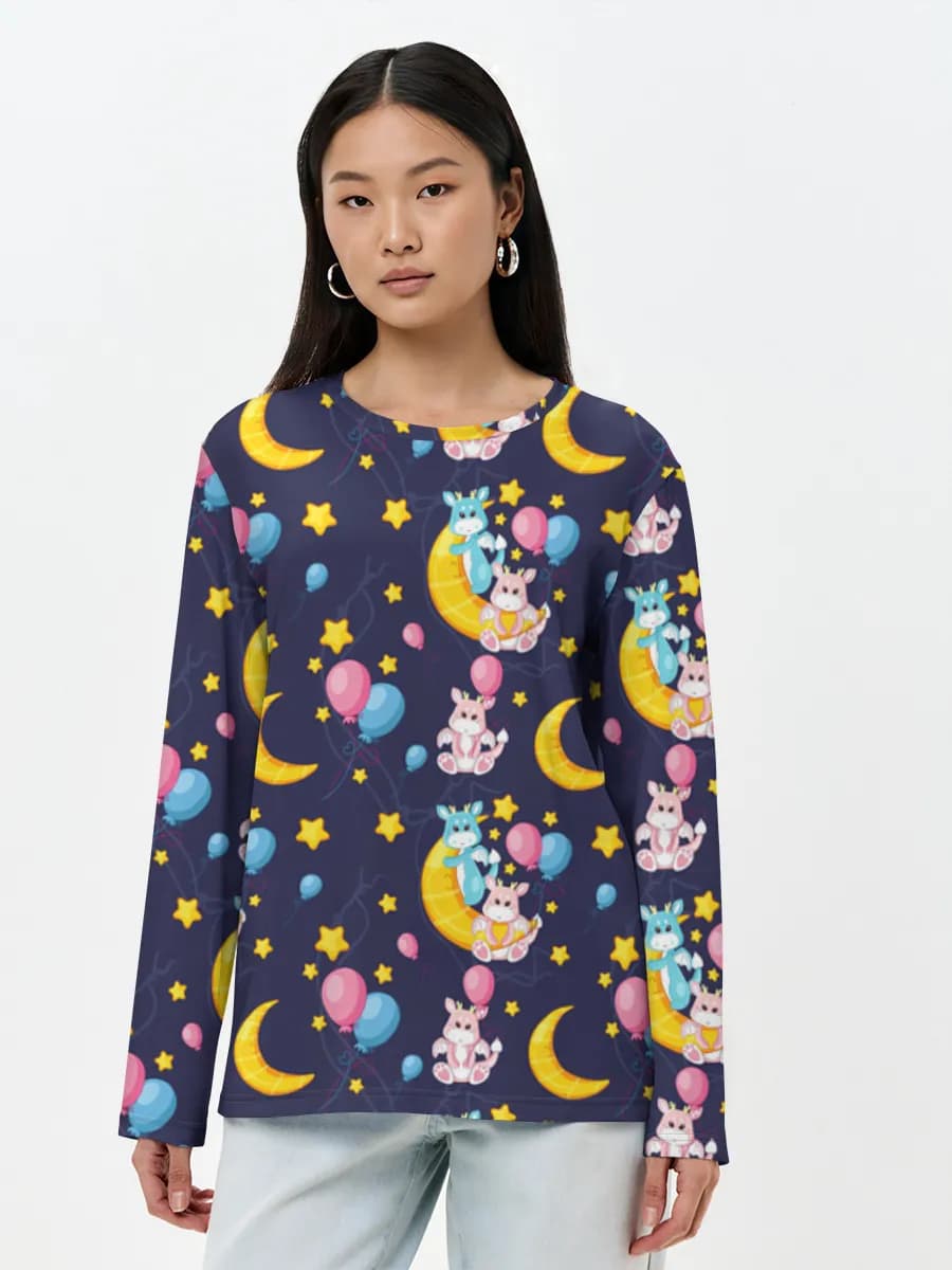 Women's long sleeve shirt. Cotton