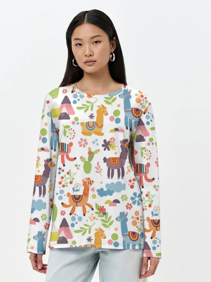 Women's long sleeve shirt. Cotton