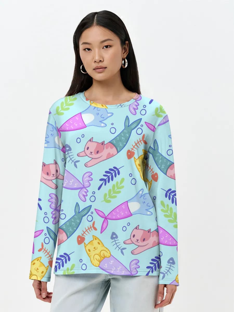 Women's long sleeve shirt. Cotton