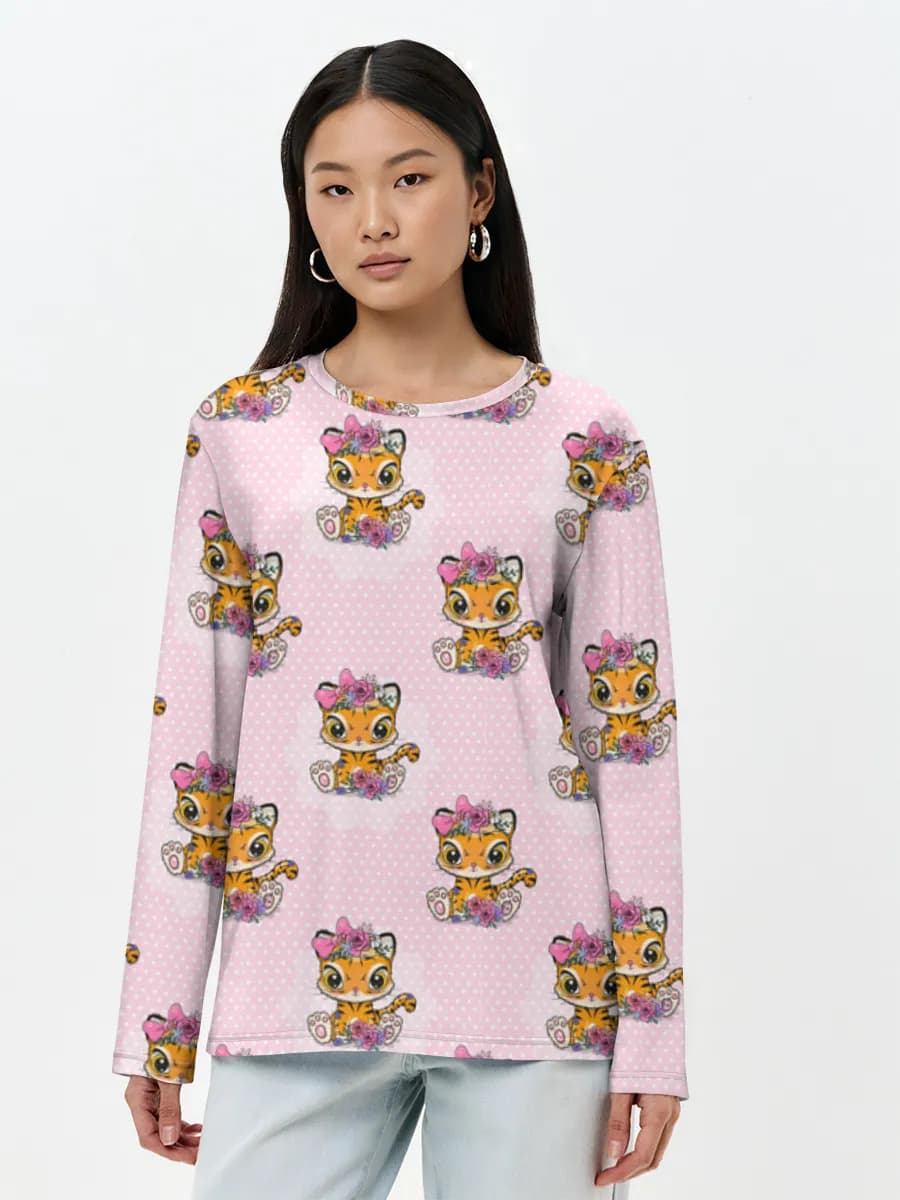 Women's long sleeve shirt. Cotton