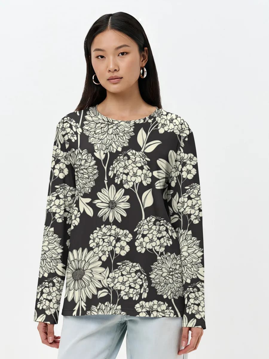 Women's long sleeve shirt. Cotton