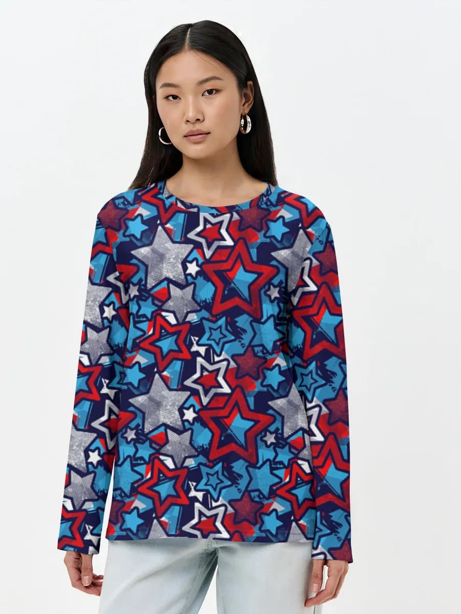 Women's long sleeve shirt. Cotton