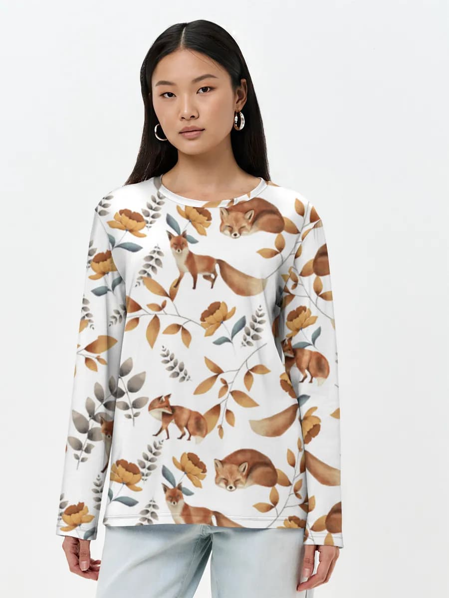 Women's long sleeve shirt. Cotton