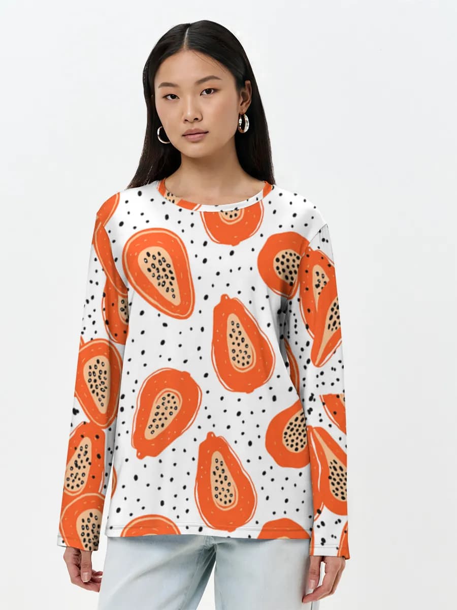 Women's long sleeve shirt. Cotton