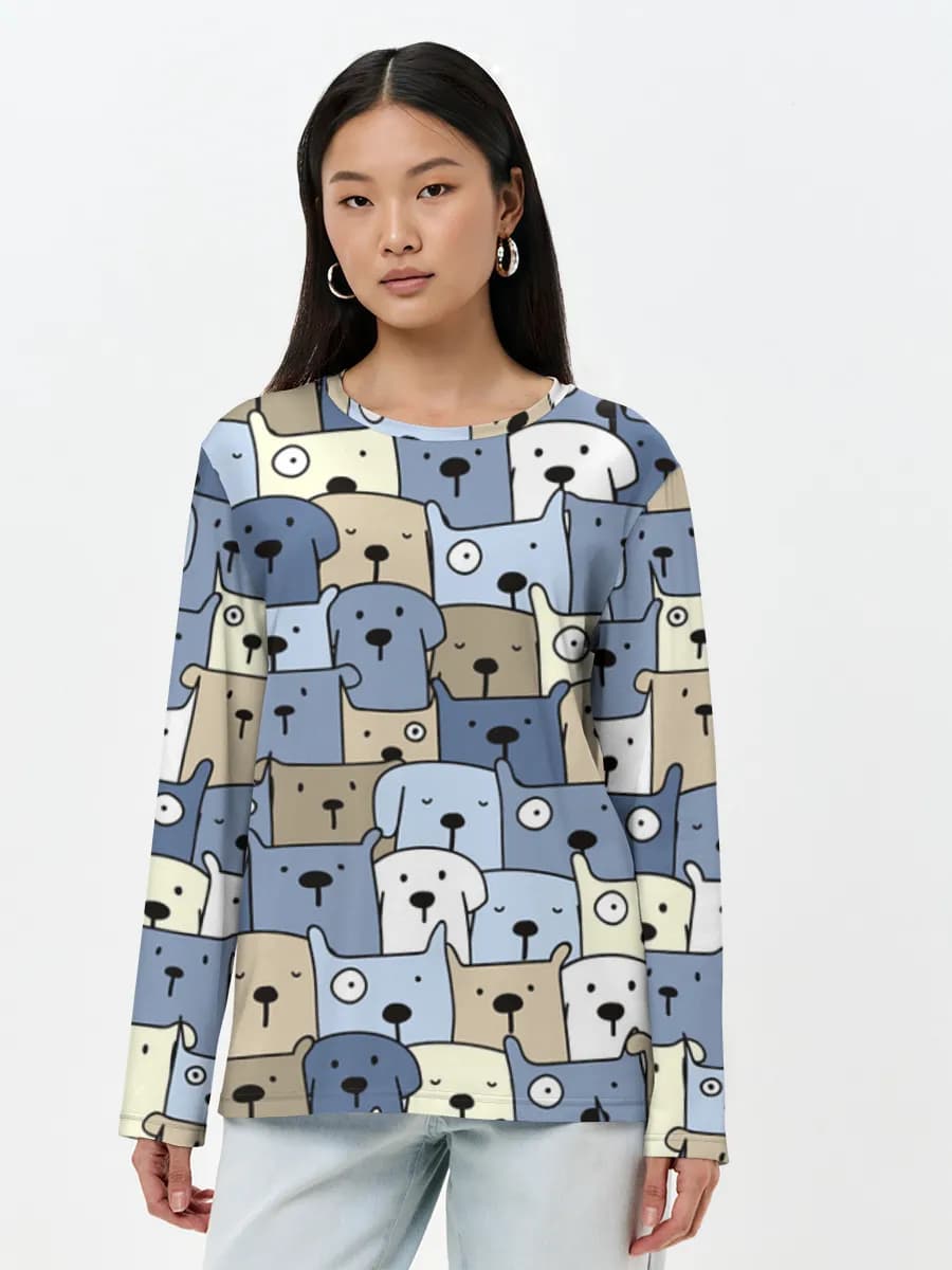 Women's long sleeve shirt. Cotton
