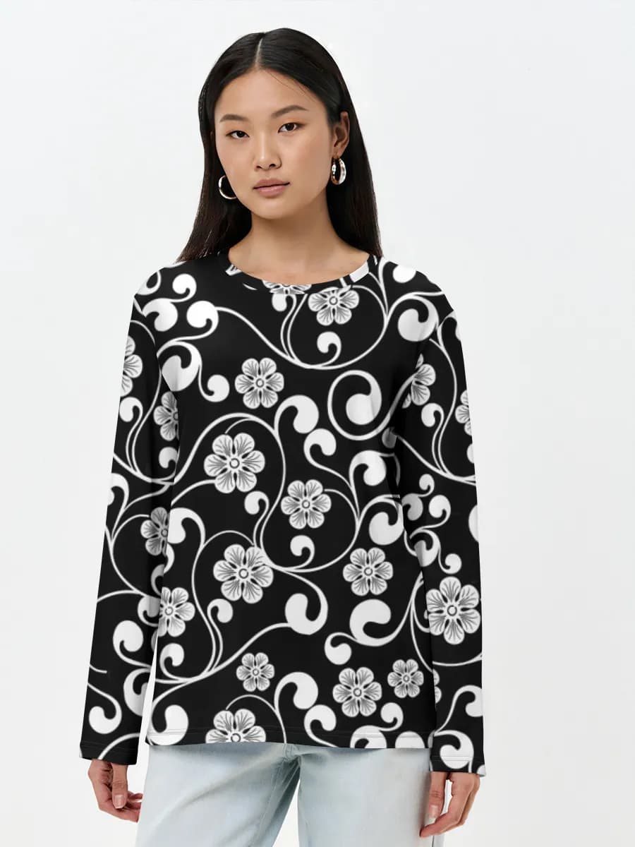Women's long sleeve shirt. Cotton