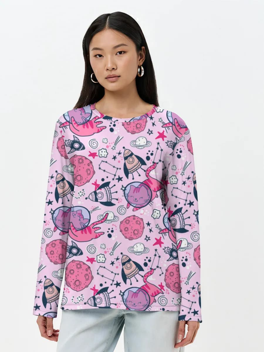 Women's long sleeve shirt. Cotton