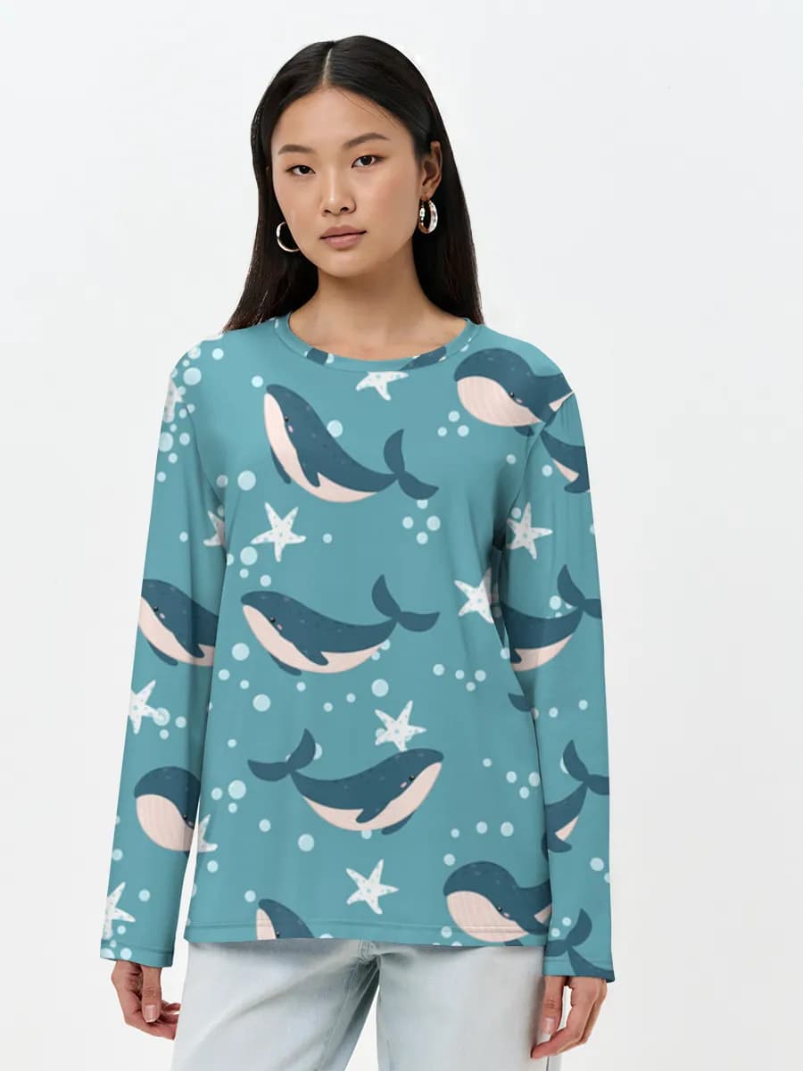 Women's long sleeve shirt. Cotton