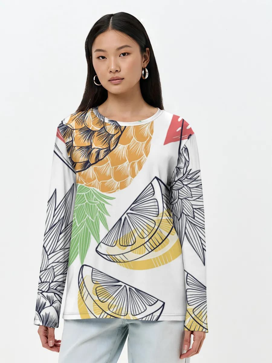 Women's long sleeve shirt. Cotton