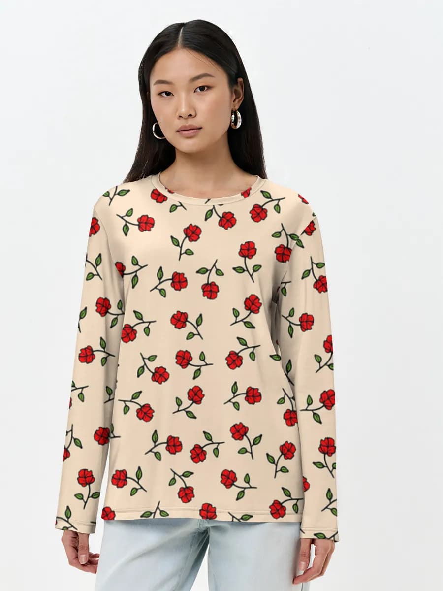 Women's long sleeve shirt. Cotton