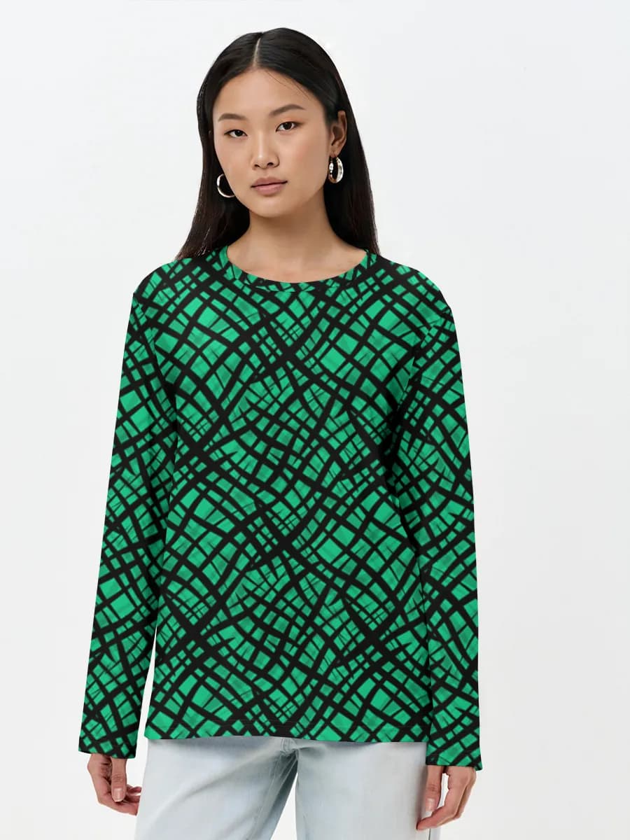 Emerald Crosshatch Grid