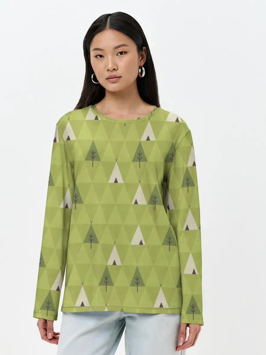 Women's long sleeve shirt. Cotton