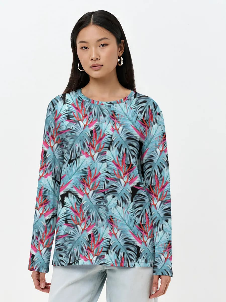 Tropical Monstera And Palms
