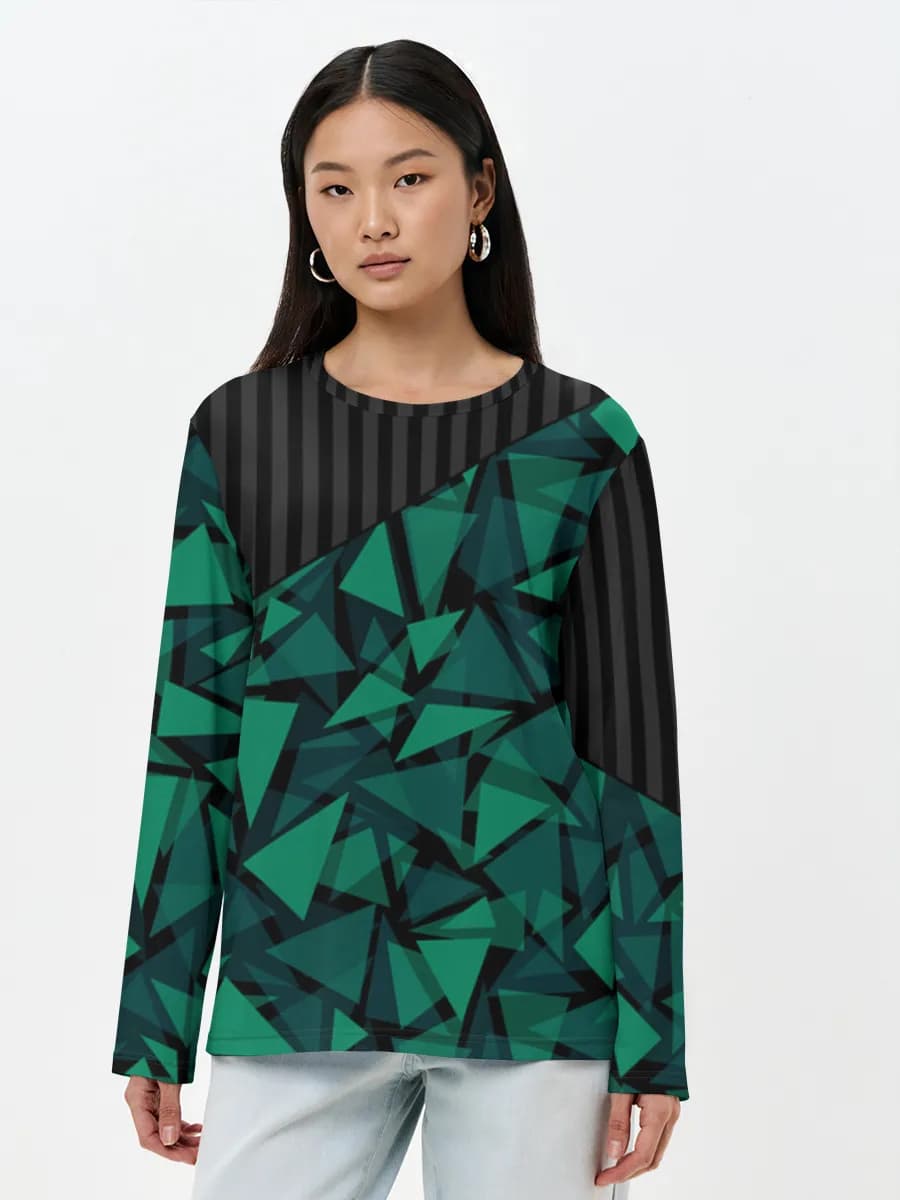 Teal Geometric Triangles