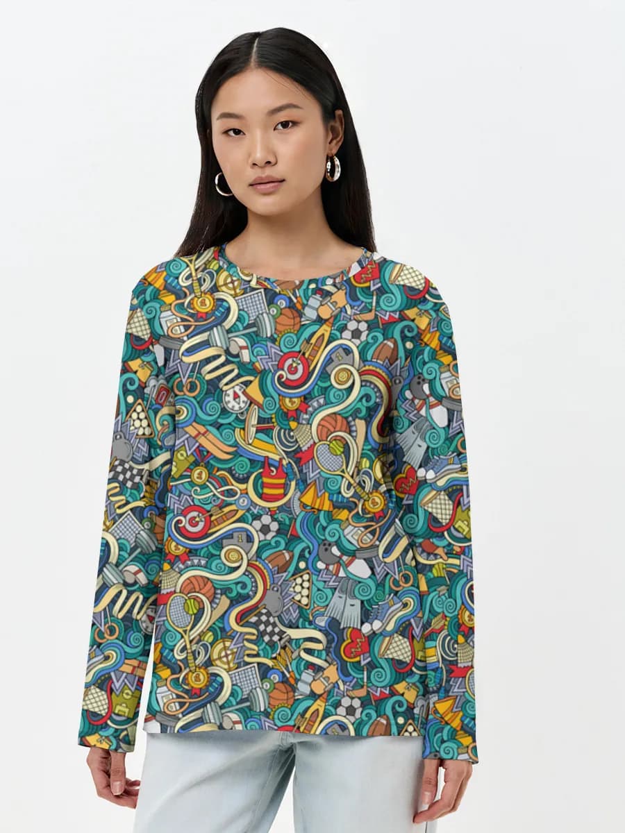 Women's long sleeve shirt. Cotton