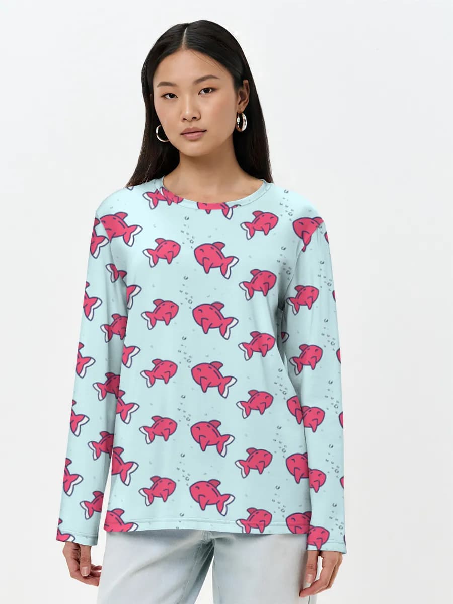 Women's long sleeve shirt. Cotton