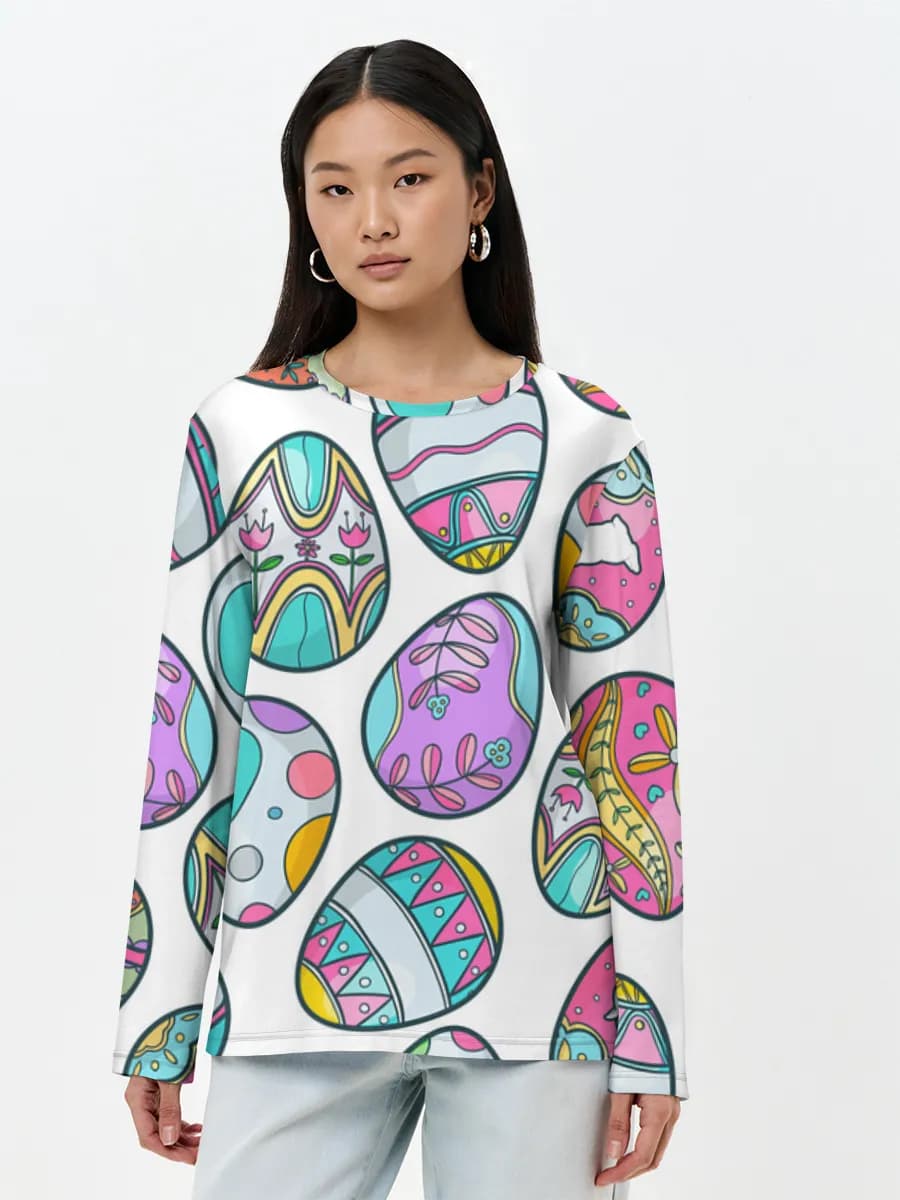 Women's long sleeve shirt. Cotton