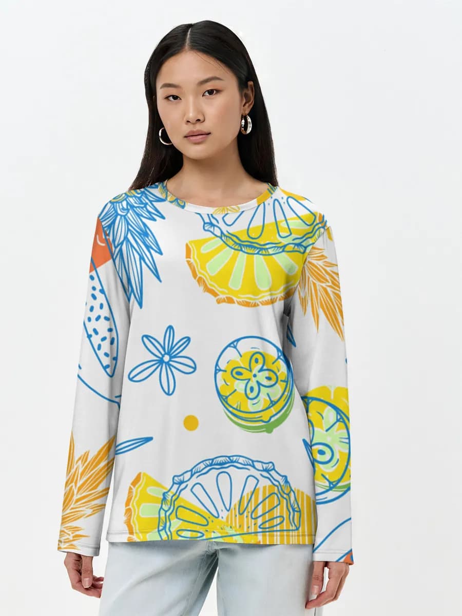 Women's long sleeve shirt. Cotton