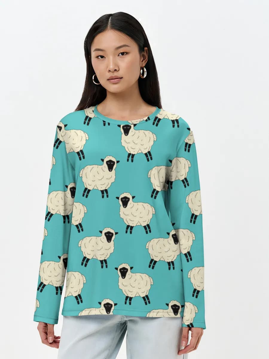 Women's long sleeve shirt. Cotton