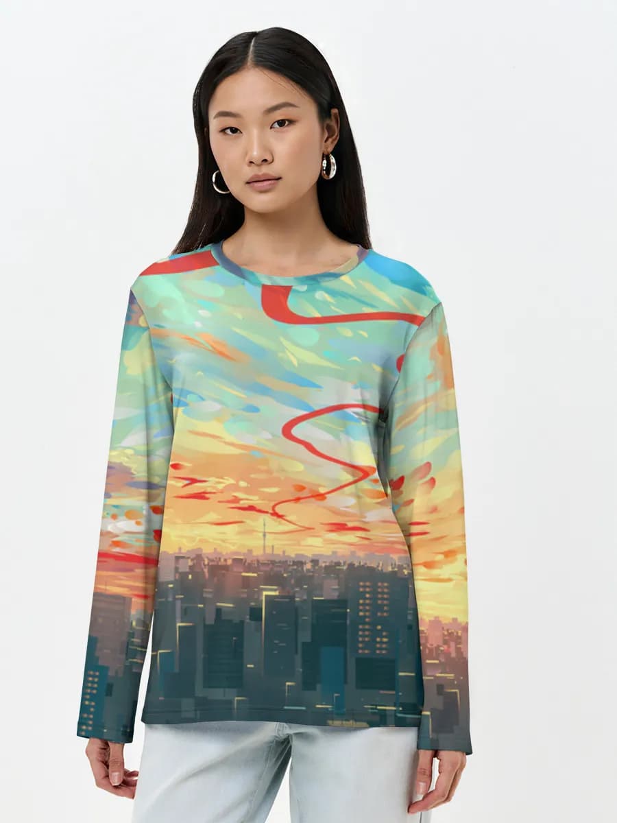 Women's long sleeve shirt. Cotton