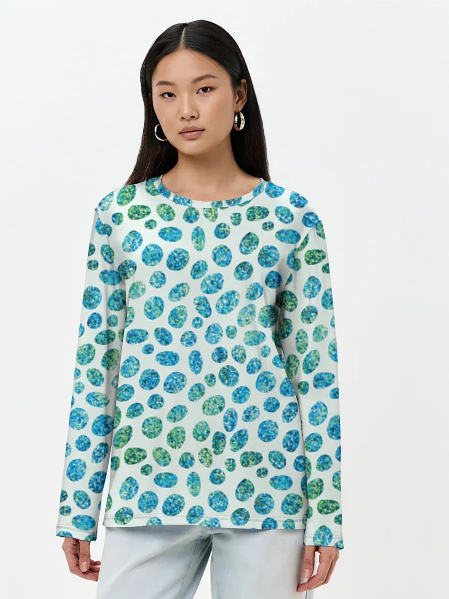 Blue Green Terrazzo Dots