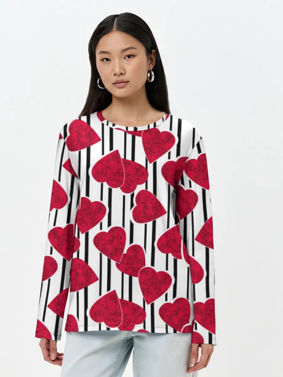 Red Hearts And Stripes