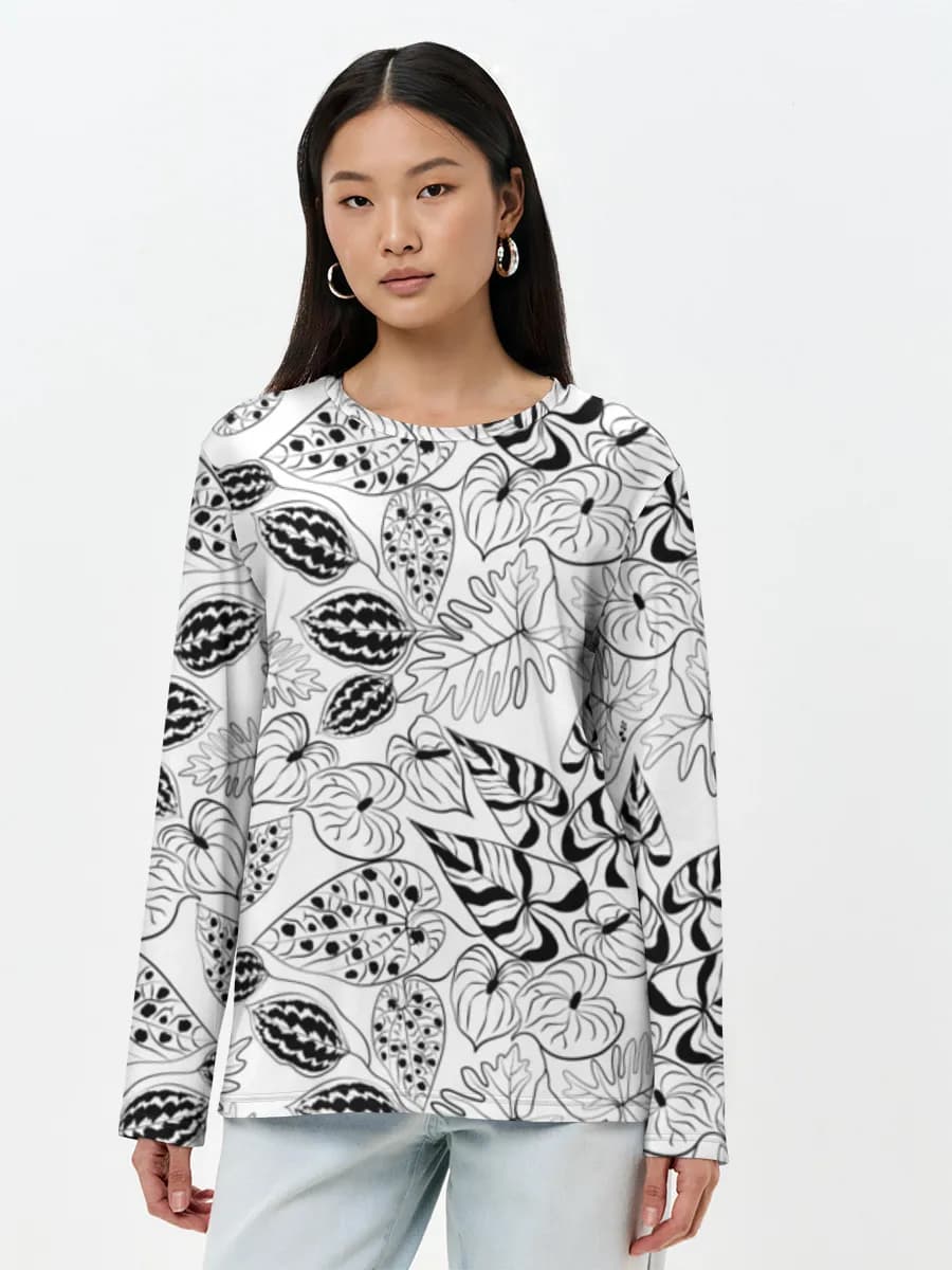 Women's long sleeve shirt. Cotton
