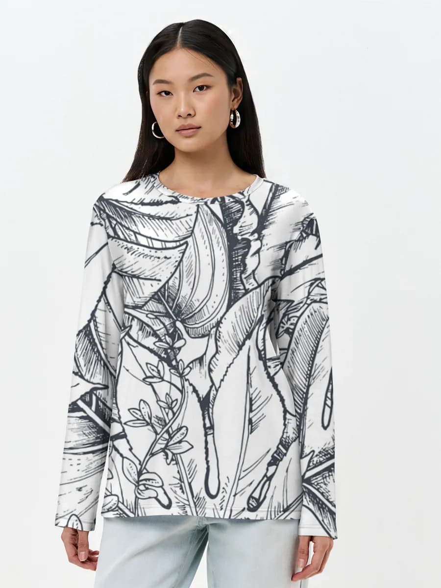 Tropical Botanical Line Art