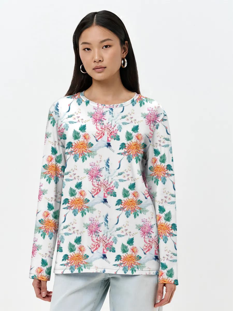 Women's long sleeve shirt. Cotton