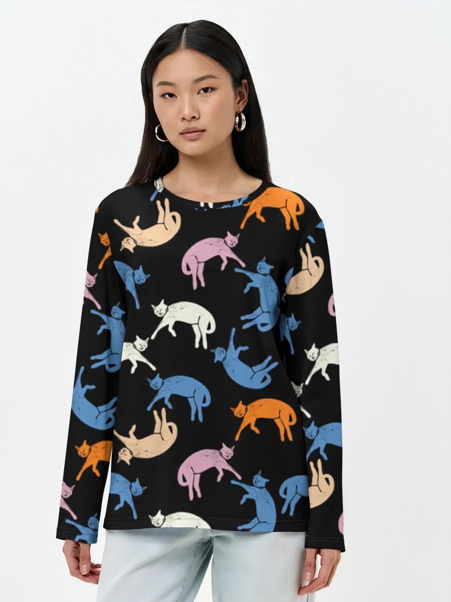 Women's long sleeve shirt. Cotton