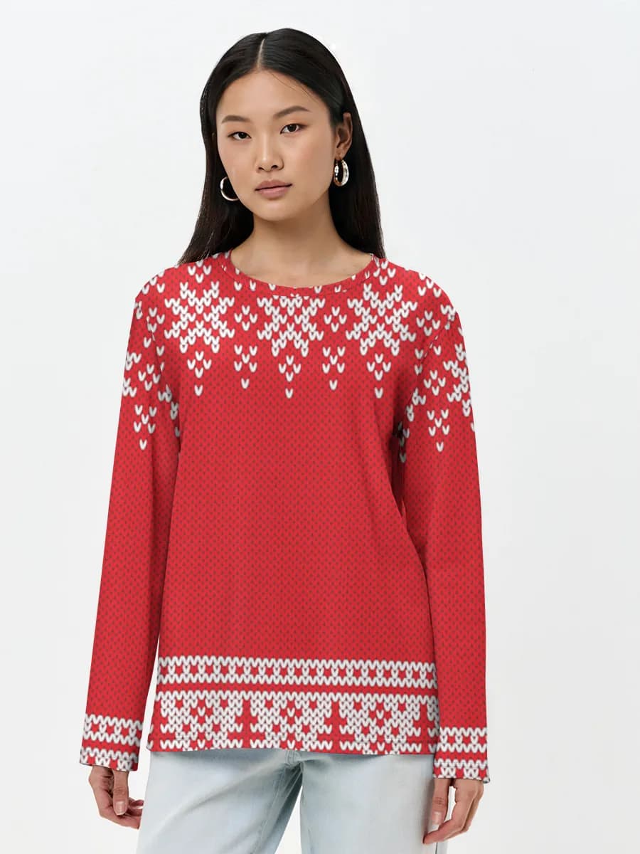 Red Fair Isle Hearts