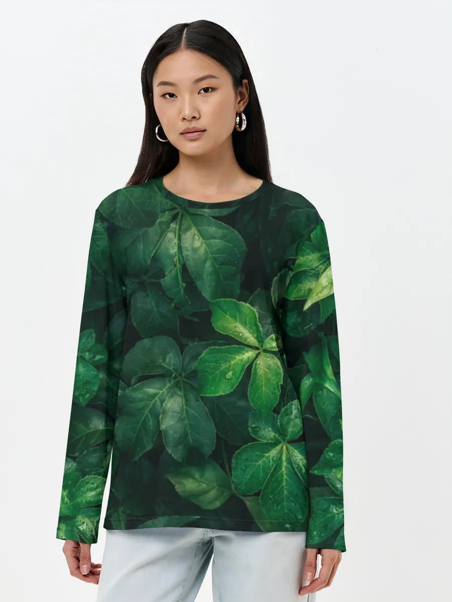 Women's long sleeve shirt. Cotton