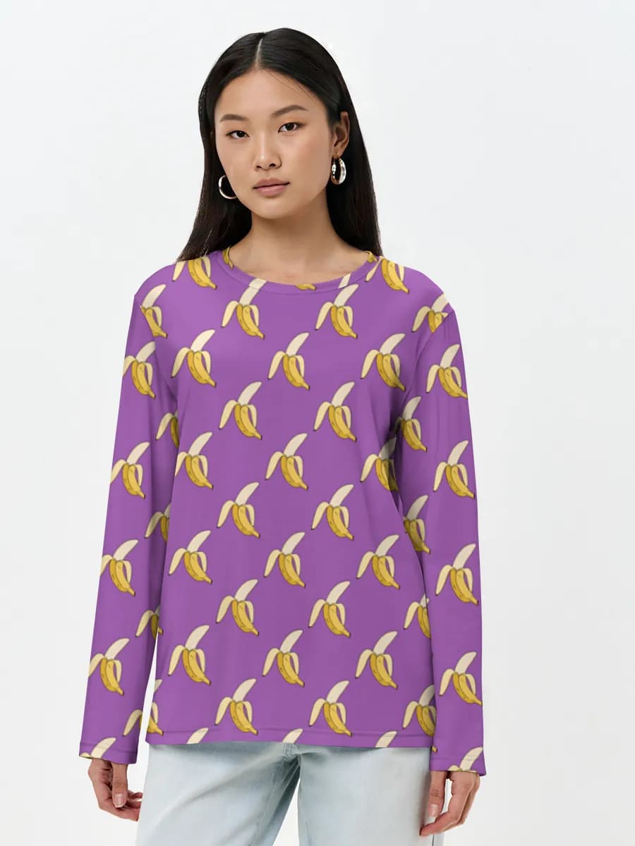 Peeled Bananas On Purple
