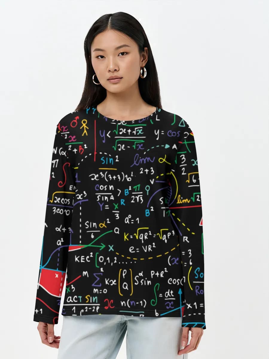 Colorful Math Chalkboard