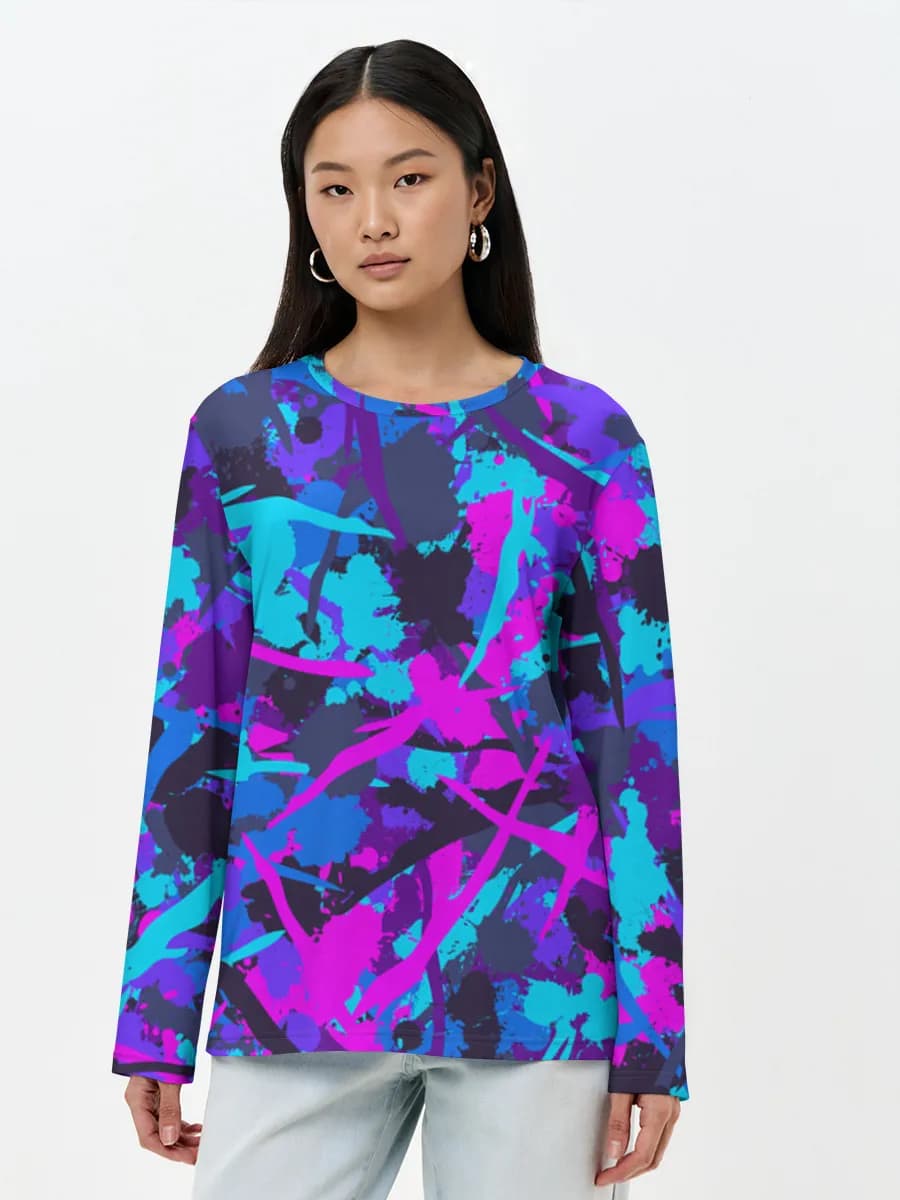 Neon Paint Splatter Burst