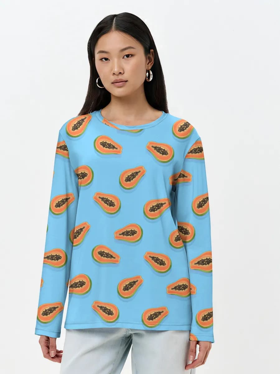 Women's long sleeve shirt. Cotton