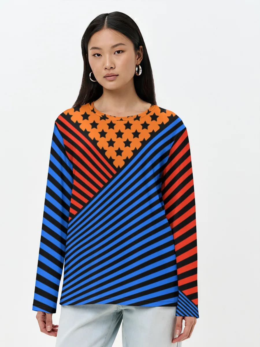 Women's long sleeve shirt. Cotton