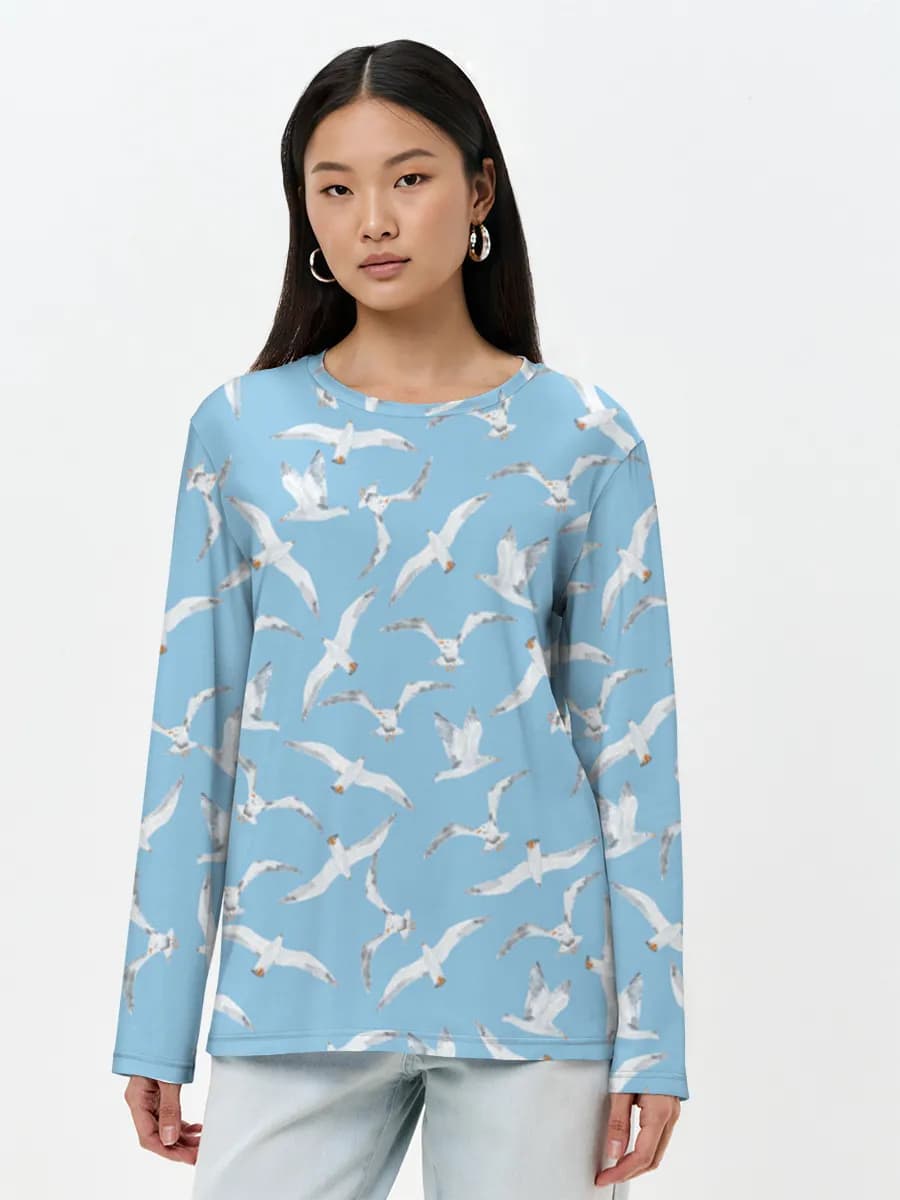 Women's long sleeve shirt. Cotton