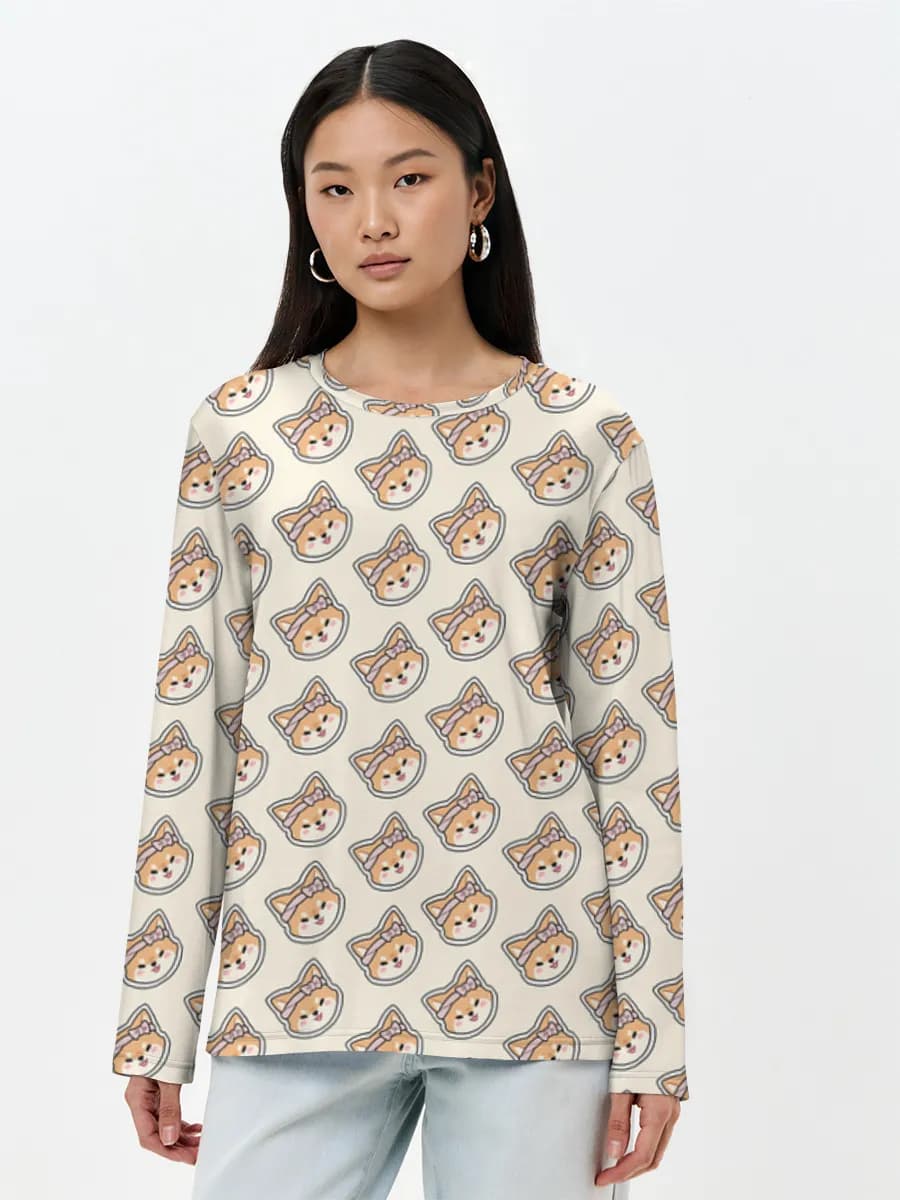 Women's long sleeve shirt. Cotton
