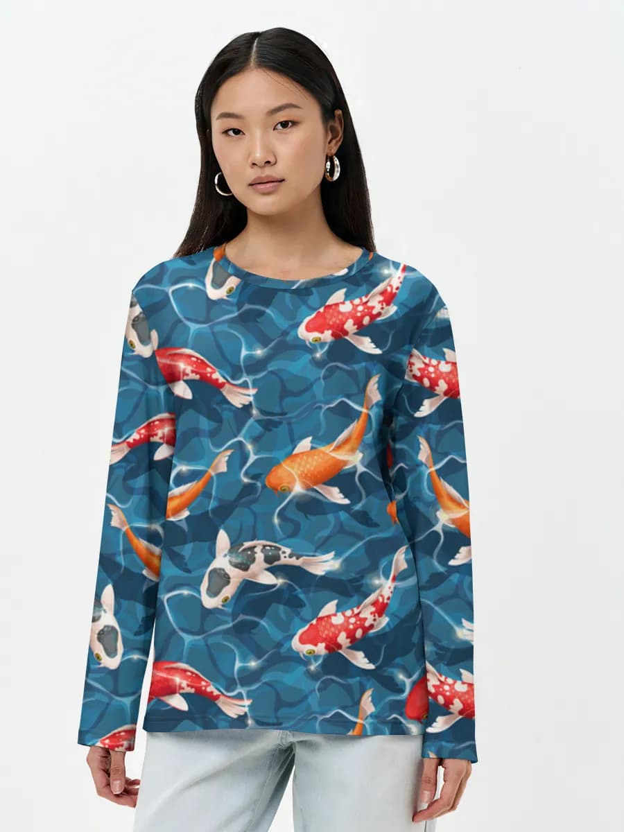 Women's long sleeve shirt. Cotton