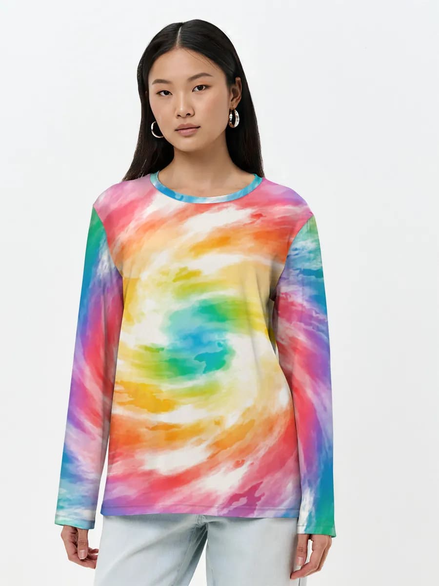 Rainbow Watercolor Swirl