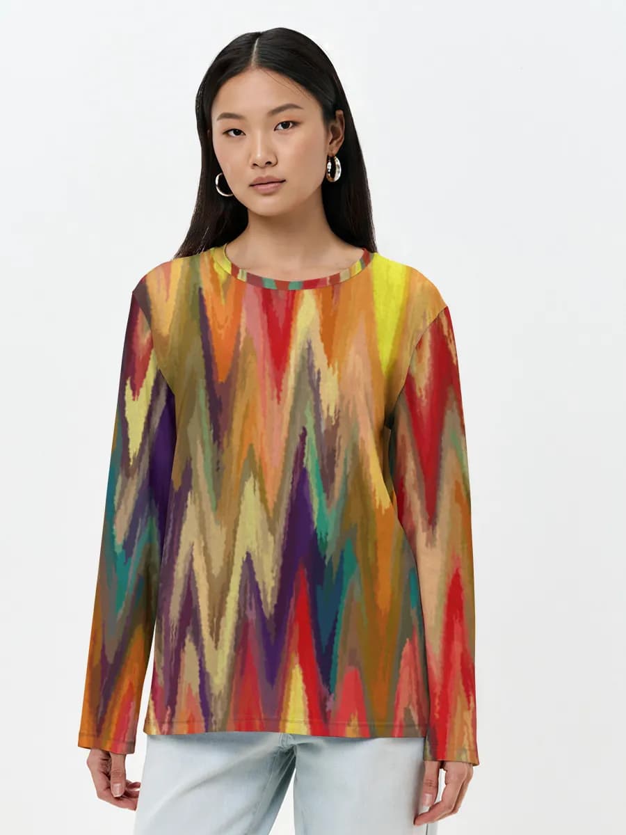 Colorful Zigzag Chevron Waves