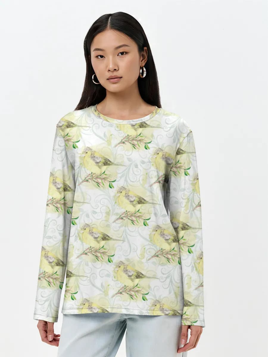 Women's long sleeve shirt. Cotton