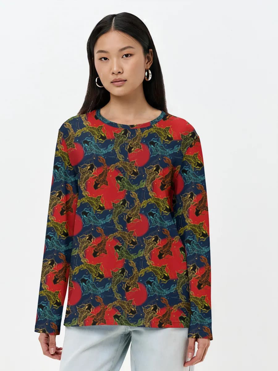 Women's long sleeve shirt. Cotton