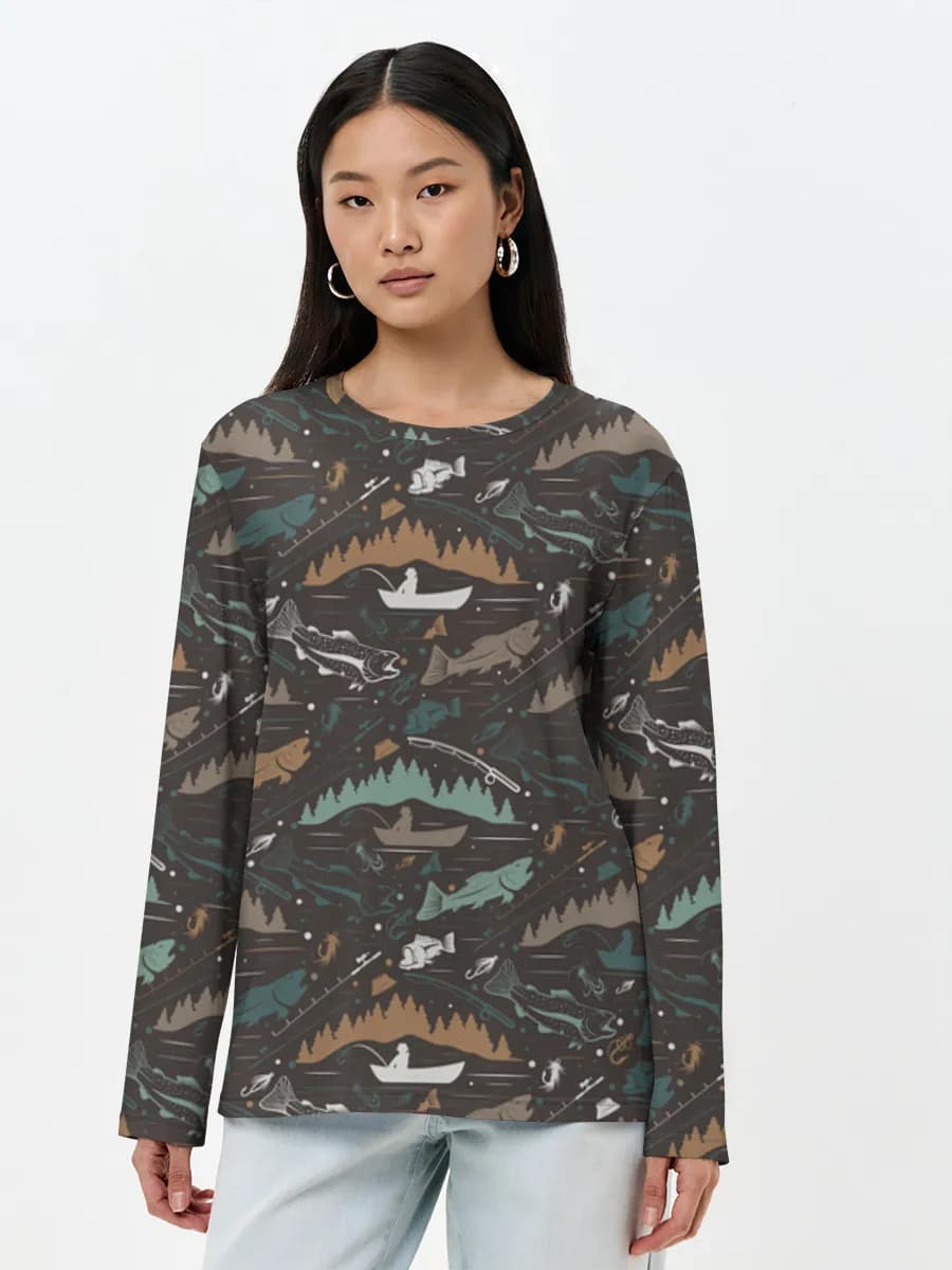 Women's long sleeve shirt. Cotton