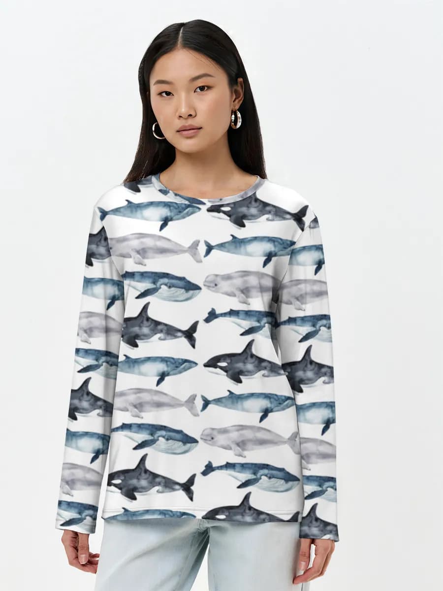 Women's long sleeve shirt. Cotton
